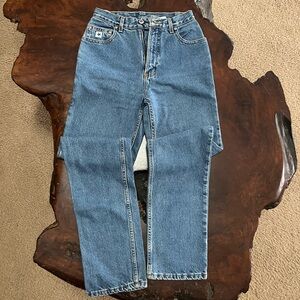 Rockies Blue Straight Leg Jeans Classic Denim Slim Size 27/5 Length Long